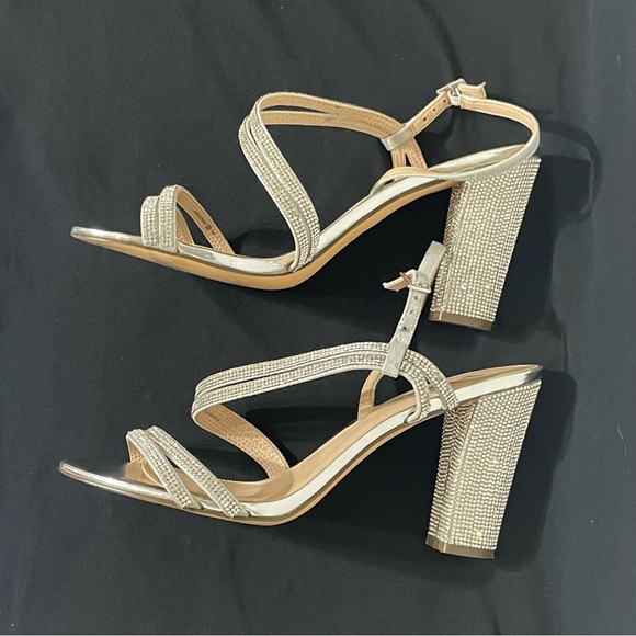 Touch of Nina Sabetha Sparkling Rhinestone Silver Heel Sandal. Sexy,Bridal - Picture 13 of 16